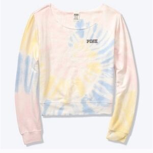 PINK Victoria's Secret Tie Dye Fleece Top